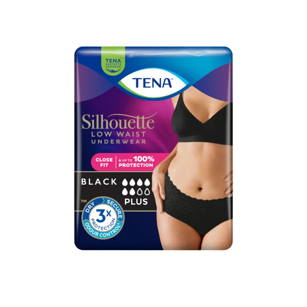 [300-00-08962] Tena Silhouette Normaal, lage taille, zwart M