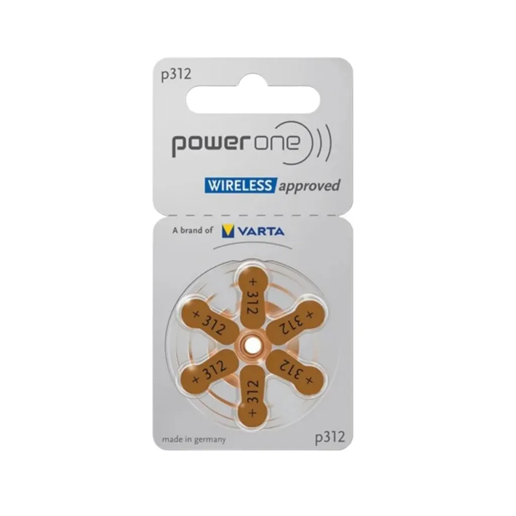 [300-00-13052] Batterij hoorapparaat P312, Power One